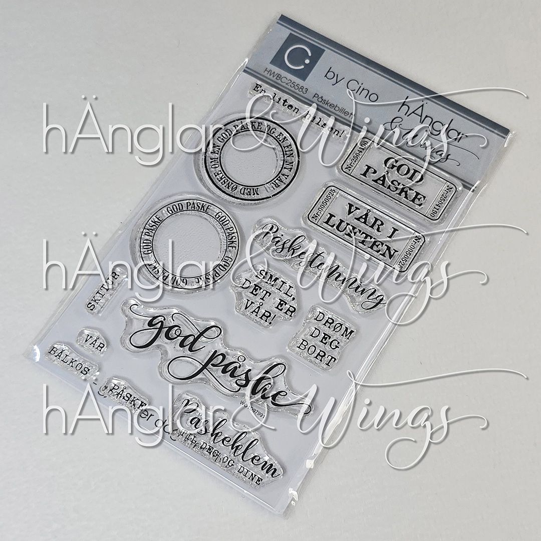 by Cino | hÄnglar & Wings | A6 Clear Stamps - Påskebillett