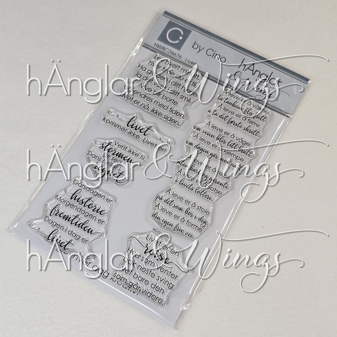 by Cino | hÄnglar & Wings | A6 Clear Stamps - Livet