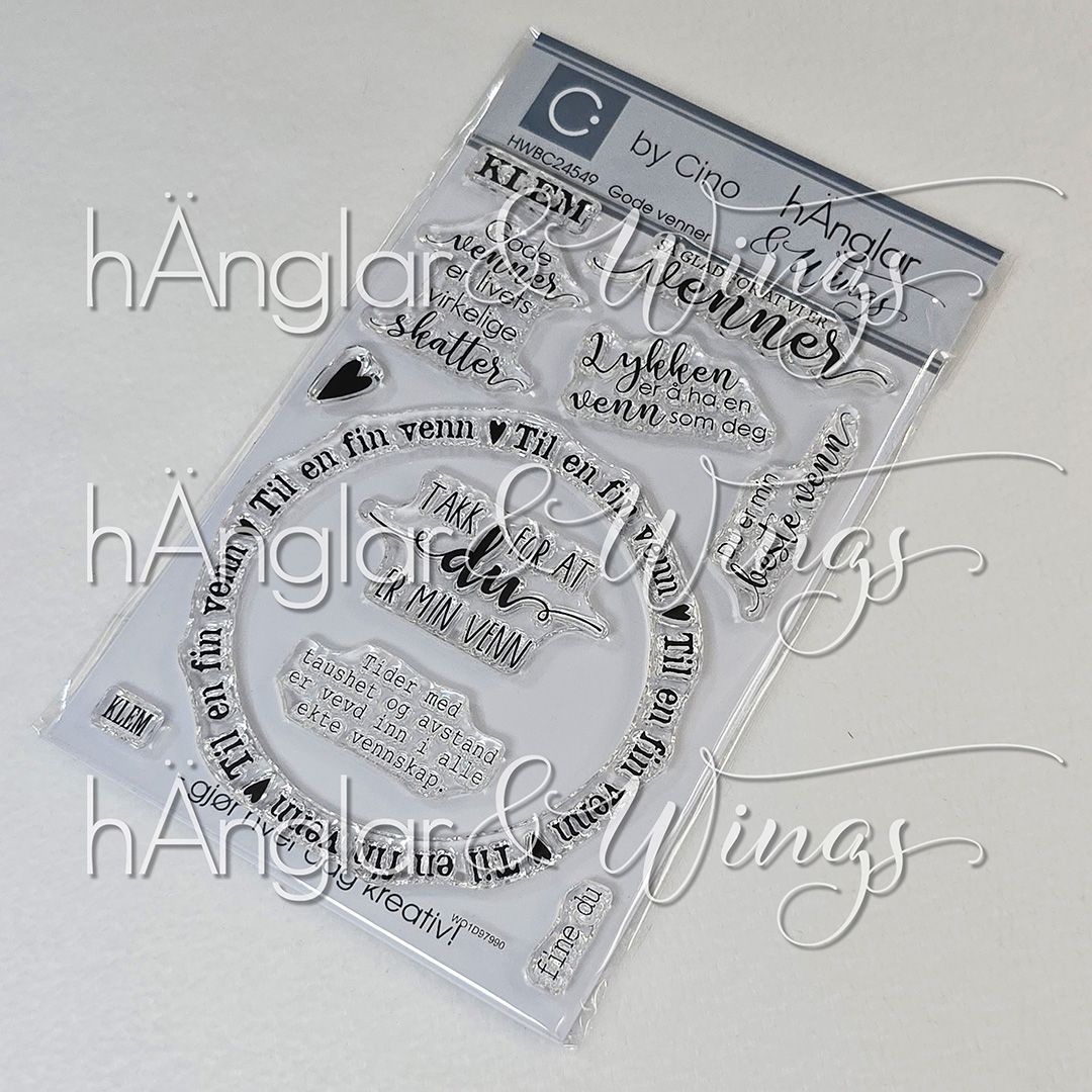 by Cino | hÄnglar & Wings | A6 Clear Stamps - Gode venner