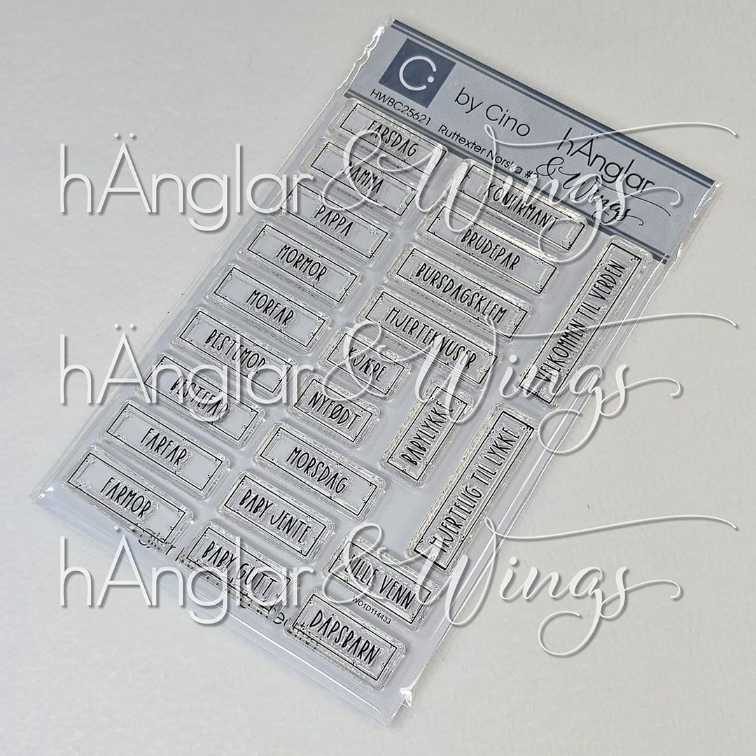 by Cino | hÄnglar & Wings | A6 Clear Stamps - Ruttexter Norska #2