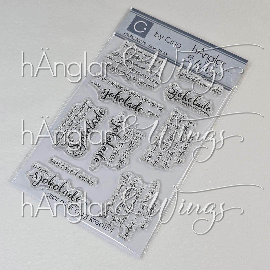 by Cino | hÄnglar & Wings | A6 Clear Stamps - Sjokolade