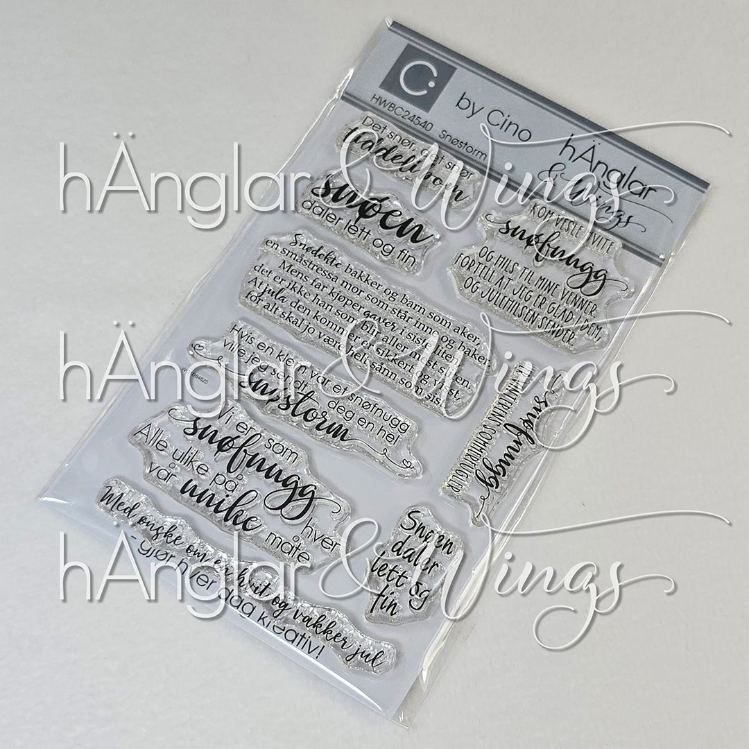 by Cino | hÄnglar & Wings | A6 Clear Stamps - Snøstorm