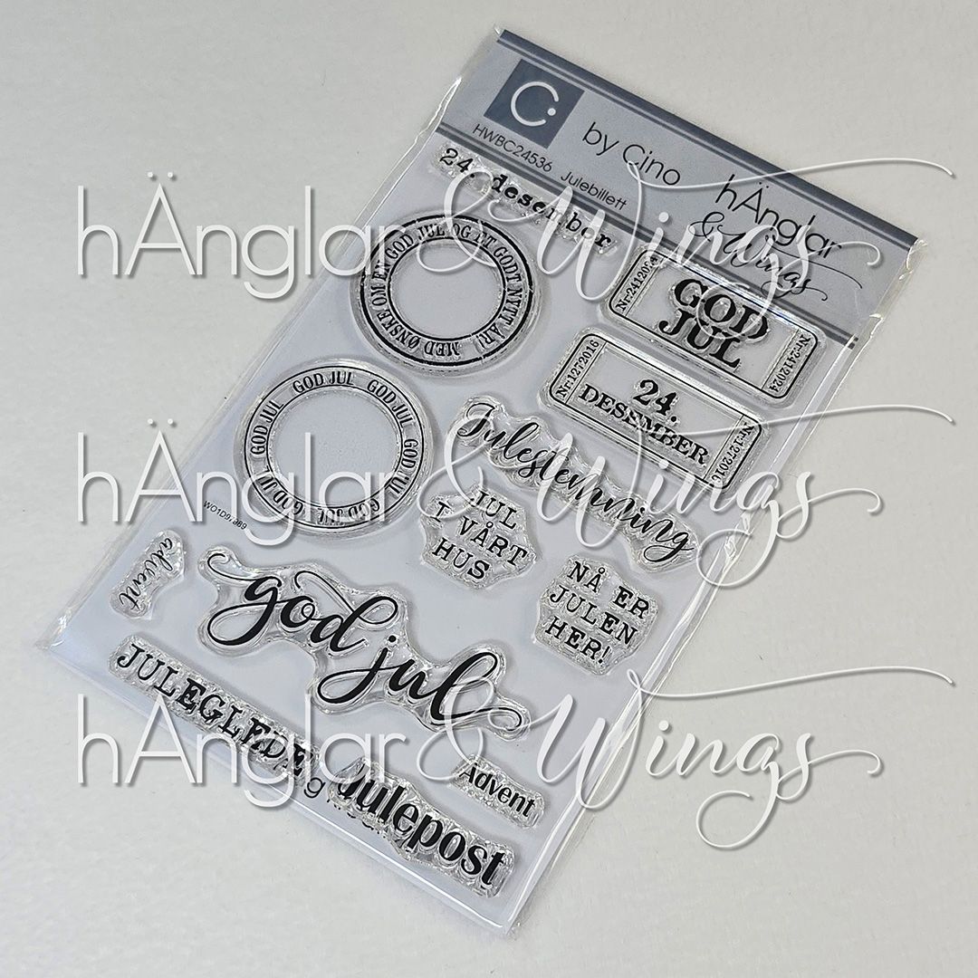 by Cino | hÄnglar & Wings | A6 Clear Stamps - Julebillett