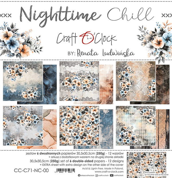 Craft O'Clock | 12x12 Papers Set - Nighttime Chill