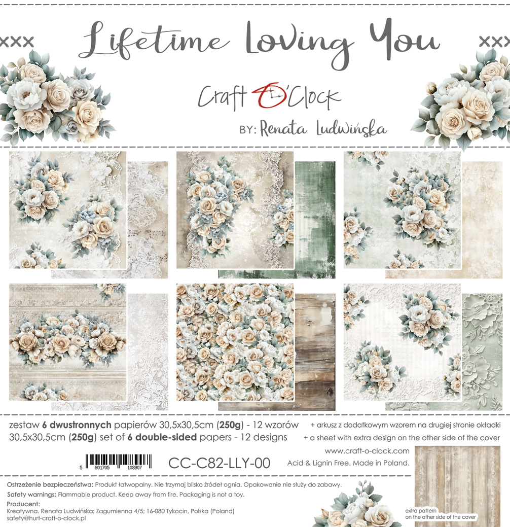 Craft O'Clock | 12x12 Papers Set - Lifetime Loving You