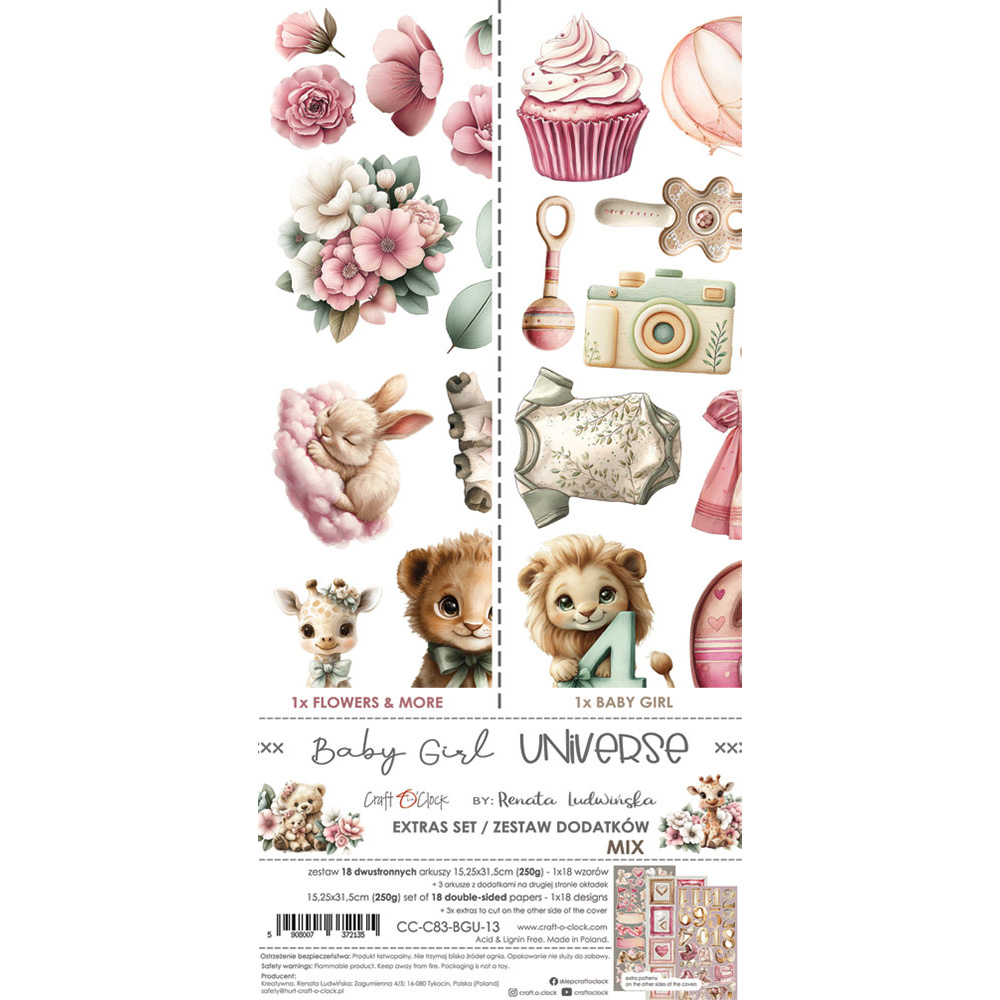 Craft O'Clock | Extras Set Mix - Baby Girl Universe