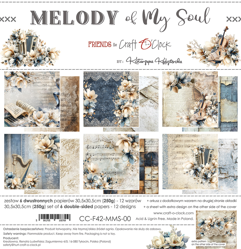 Craft O'Clock | 12x12 Papers Set - Melody of My Soul