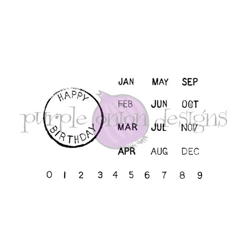 Purple Onion Designs | Vintage Birthday Postmark Set