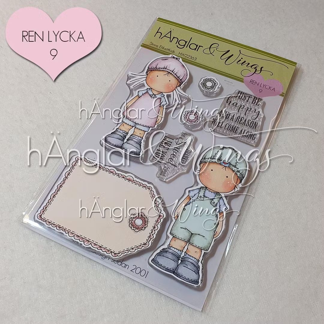 hÄnglar & Wings | A6 Clear Stamps - Stora Etikettkids