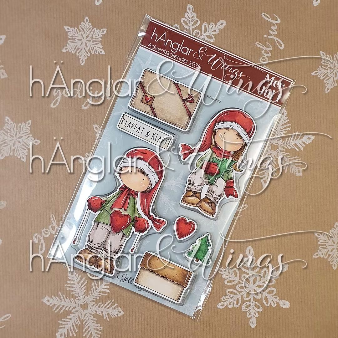 hÄnglar & Wings | A6 Clear Stamps - Advent 2025 - Hjärta & Gran (Mer Jul 1)