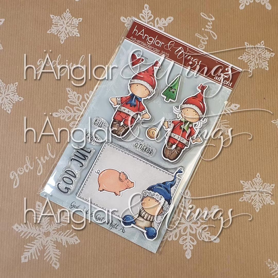 hÄnglar & Wings | A6 Clear Stamps - Advent 2025 - Paketetikett (2a Advent)