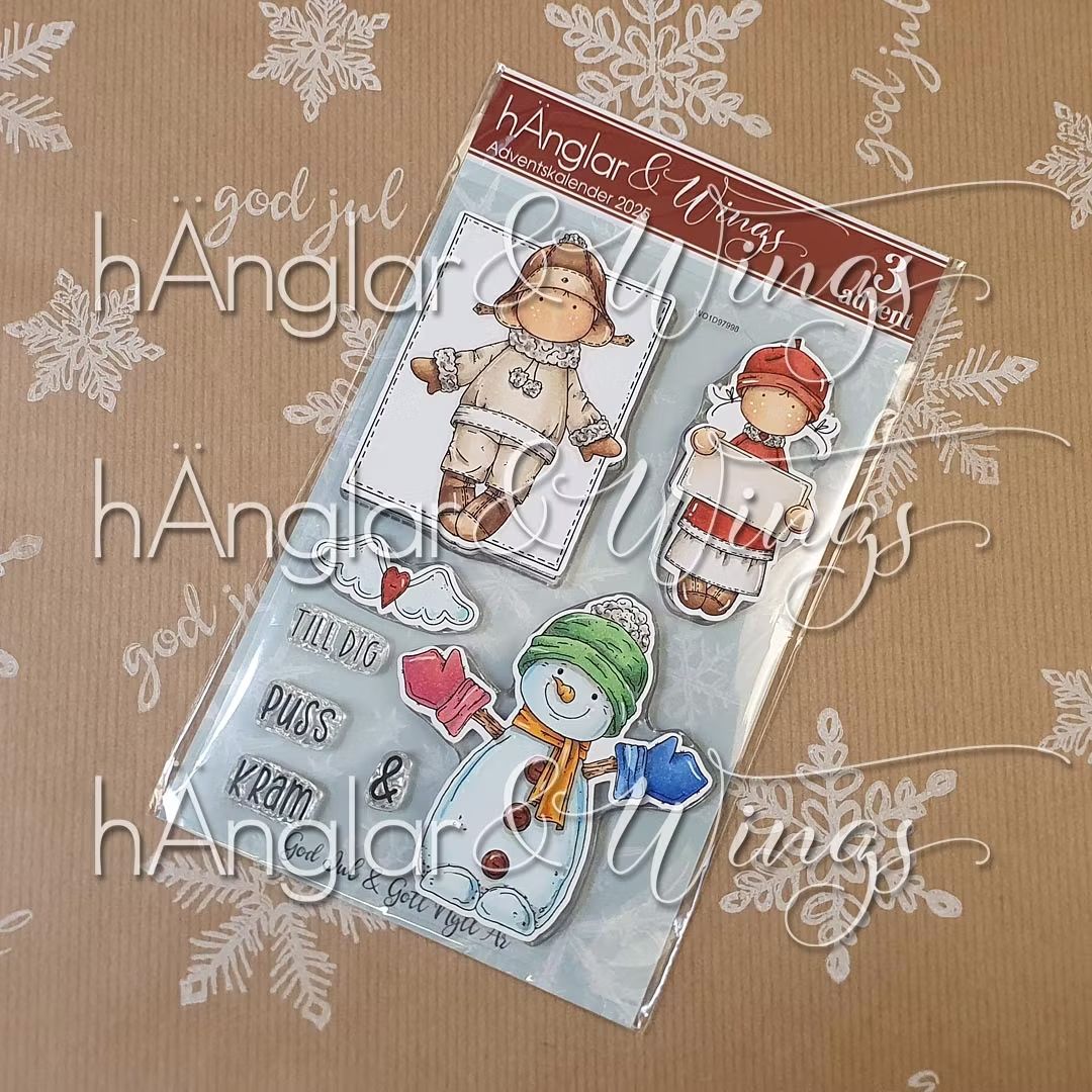 hÄnglar & Wings | A6 Clear Stamps - Advent 2025 - Vinterhälsning (3a Advent)