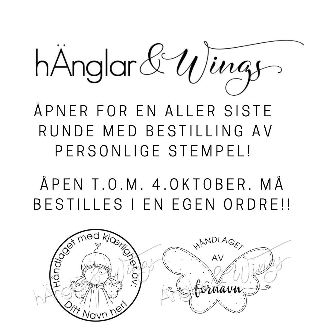 hÄnglar & Wings - Personlige stempel (kan forhåndsbestilles t.o.m. 4. oktober)