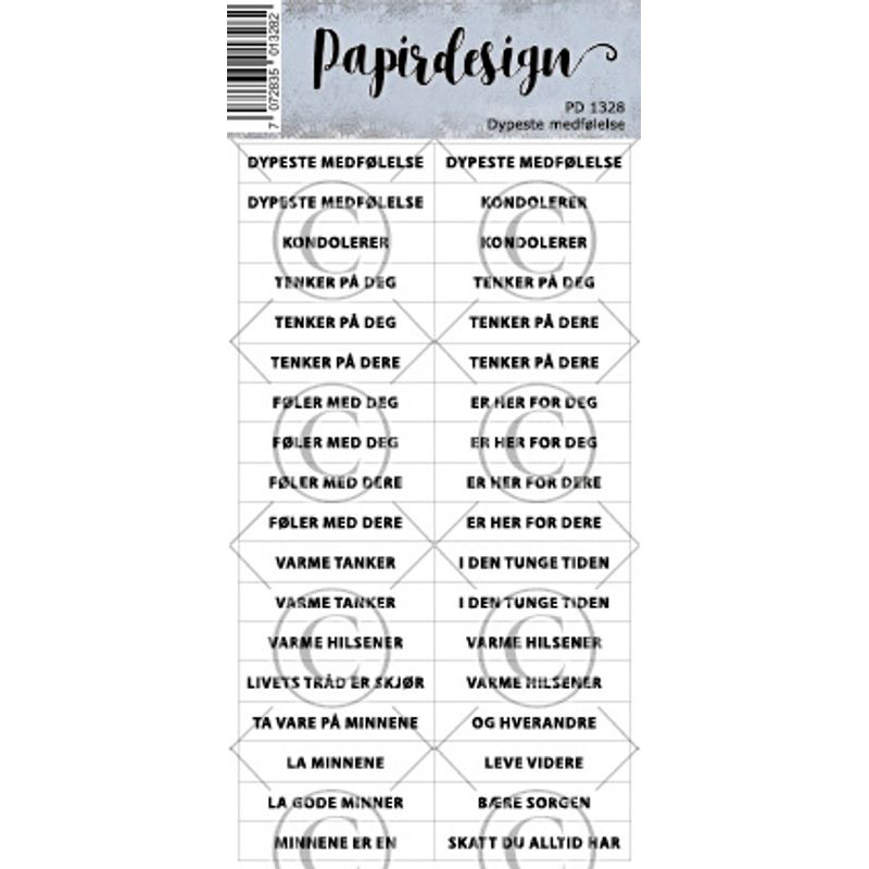 Papirdesign | Klistremerker - Dypeste medfølelse