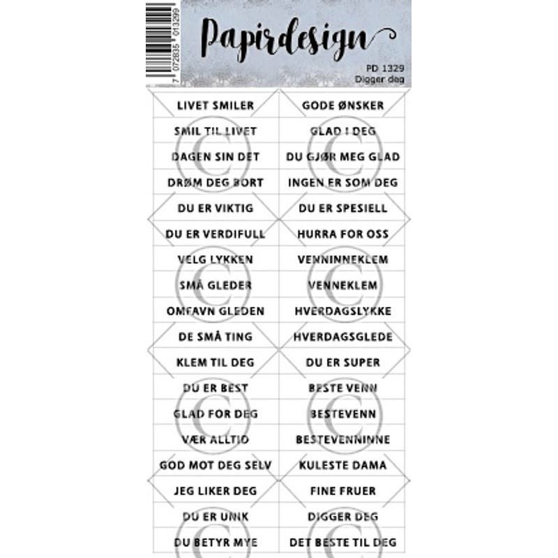 Papirdesign | Klistremerker - Digger deg