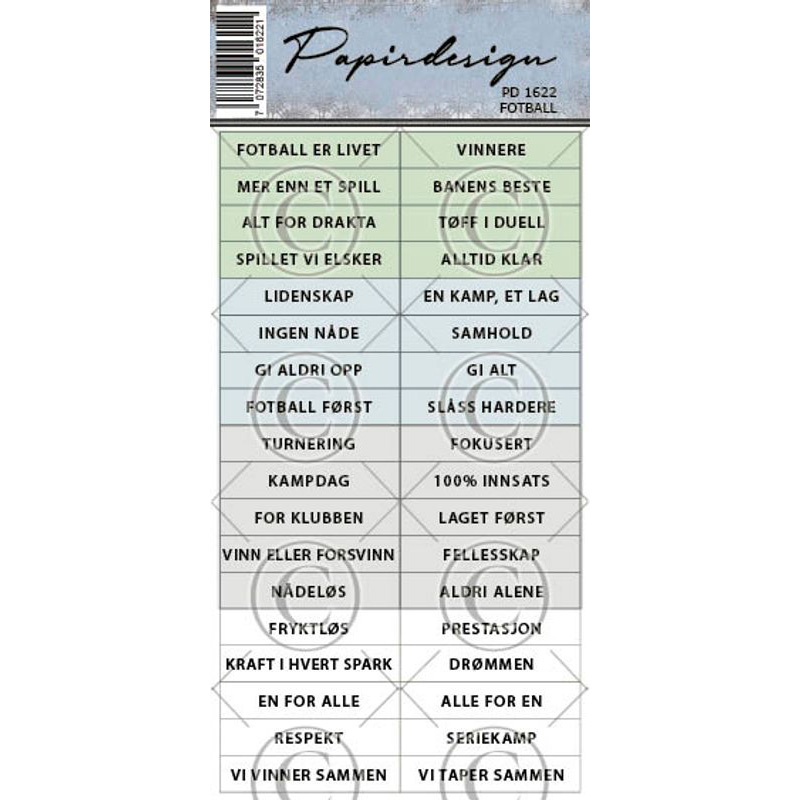 Papirdesign | Klistremerker - Fotball