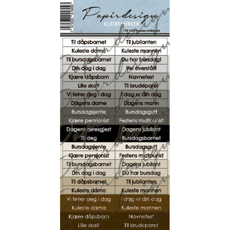 Papirdesign | Klistremerker - Festens midtpunkt