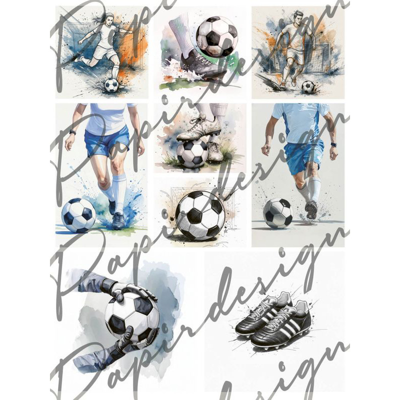 Papirdesign | Motivark A4 - Fotball 2