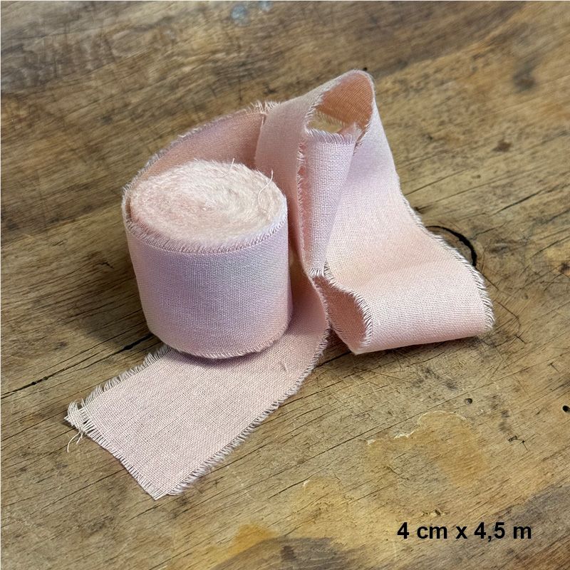 Papirdesign | Bomullsbånd - Støvet rosa