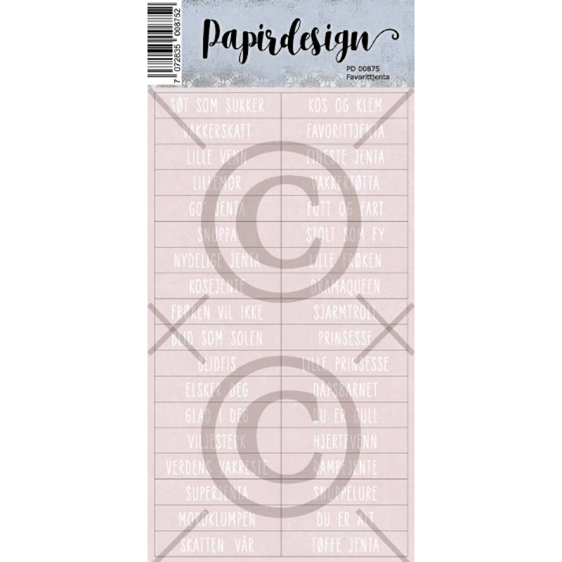 Papirdesign | Klistremerker - Favorittjenta