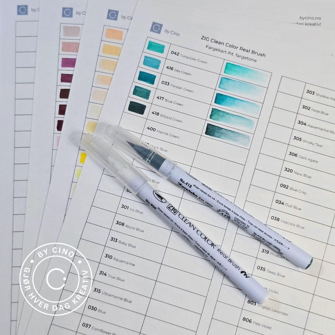 by Cino | ZIG Clean Color Real Brush - Fargekart 180 farger
